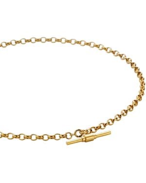 Posh Totty Designs Plated Chunky T Bar Necklace - Metallic