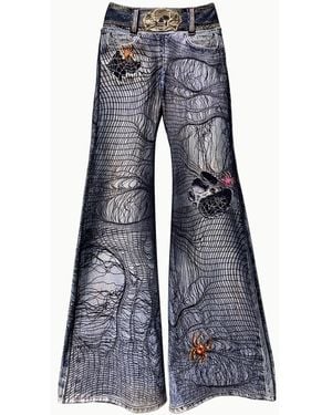 Ipng Design Halloween Bell Bottom Pants - Blue