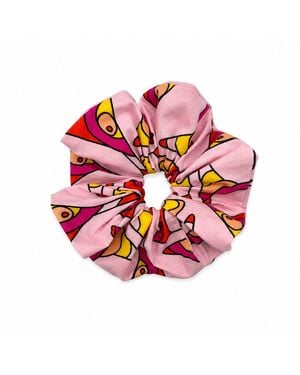 Julia Clancey Super Sized Strawberry Martini Recycled Cotton Scrunchy - Pink