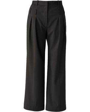 Ats the Label Alora Charcoal Double Belted Trousers - Black