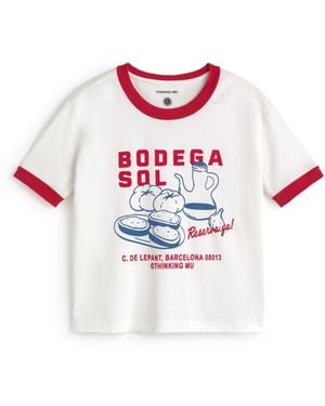 Thinking Mu T-Shirt Contrast Cellar Sun Zowie R - White