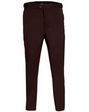 DAVID WEJ Aldo Plain Dress Trousers With Side Adjusters – - Red
