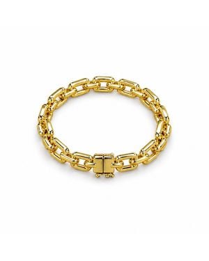 Saéa Warm Rectangle Link Chain Bracelet - Metallic