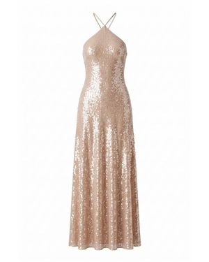 Belsize25 Rose Mayfair Series – Sequinned Halterneck Gown - Natural