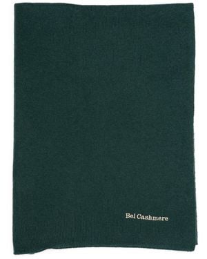 Bel Cashmere Big Knitted Cashmere Scarf - Green