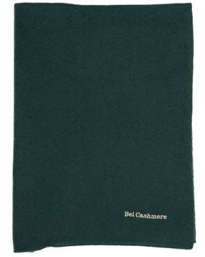 Bel Cashmere Big Knitted Cashmere Scarf - Green