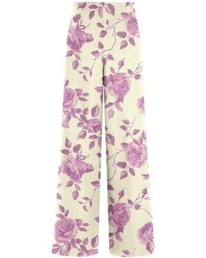 Aloha From Deer Neutrals Rosy Tint Long Loose Trousers - Pink