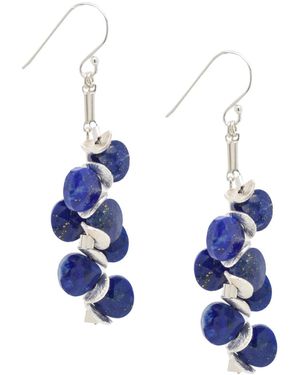 Lori Kaplan Design Lapis Sterling Signature Earrings - Blue