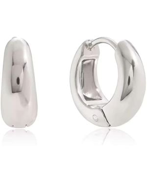Nazzar Mini Dome Hoop Earrings - Metallic