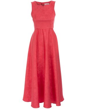Sofia Tsereteli Jacquard Embrace Gown - Red