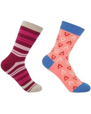 Peper Harow - Made in England Elizabeth Punch & Elements Socks Bundle - Pink