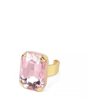 Addicted Celeste Plated Ring With Crystal - Pink
