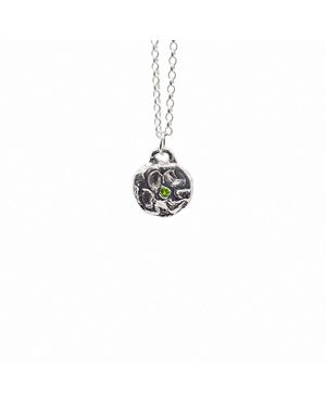 Moca Jewellery Moon Gem Necklace - White