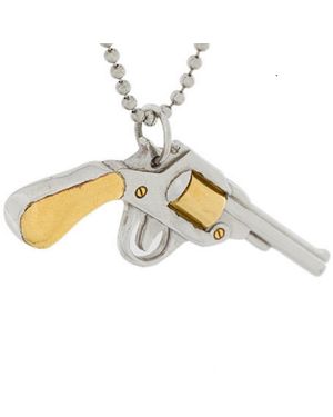 True Rocks New Ss19 Gun Pendant - Metallic