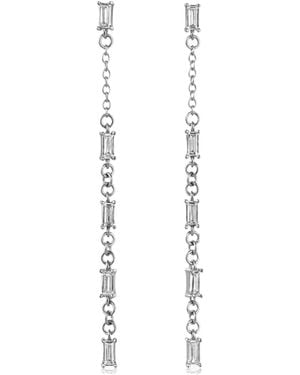 Esterah Cubic Zirconia Dangle Earrings - White