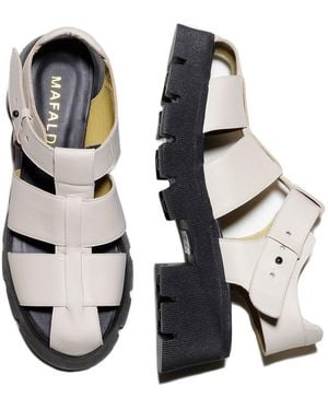 Mafalda Aurora Off- Chunky Sole Sandals - Black