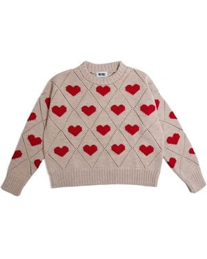 Gigi Knitwear Neutrals Love Jumper - Red