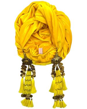 Julia Clancey Sunshine Dream Tassel Turban - Yellow