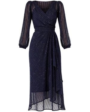 SACHA DRAKE Sierra Wrap Dress - Blue