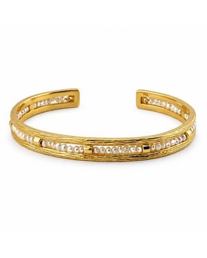Lalinde Golden Pearl Whisper Cuff - Metallic