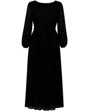 Tantra Spain Sl Long Lace Dress With Elastic Waistband - Black