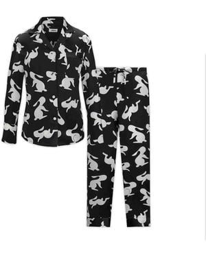Silkinc Rabbit Silk Pyjamas Set - Black