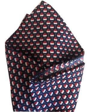Lazyjack Press On Cloud Wine Pocket Square - Blue