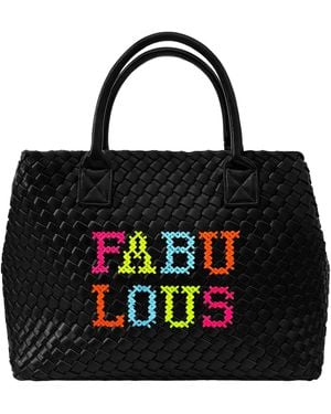 Lilly Loves Fabulous Woven Vegan Handbag - Black