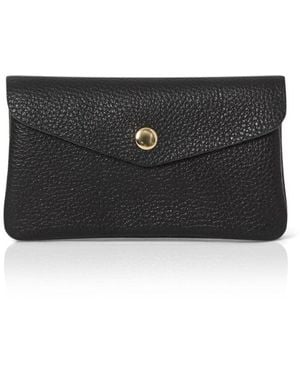 Betsy & Floss Medium Popper Leather Purse - Black