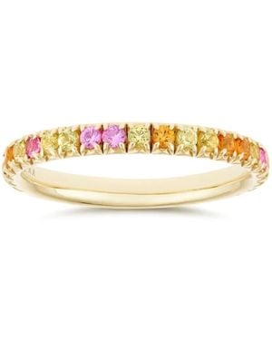 Dinny Hall Minnow Medium Multi Sapphire Three Quarter Eternity Ring - Metallic