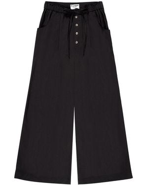 DU & BERRY Sway Cotton Palazzo Pants - Black