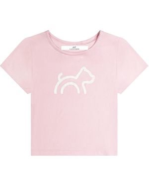 Cloud Haven Rib Logo Tee - Pink