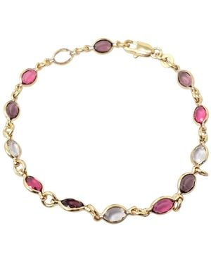 Sophelia Multi Gemstone Crystal Bracelet - Metallic