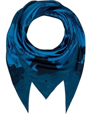 Klements Doomed Voyage Silk Giant Scarf - Blue