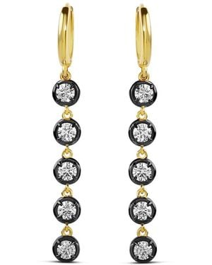 SHYMI Victorian Style Round Drop Earrings - White