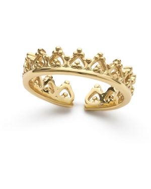 Elk & Bloom Dainty Crown Ring - Metallic