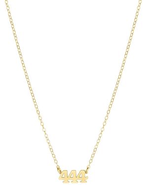 SET & STONES Angel Numbers Necklace- Four - Metallic