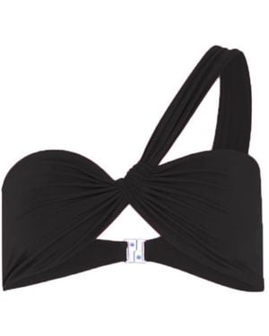 Veroni Swim Onyx Ruched One Shoulder Top - Black