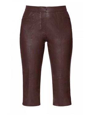 AGGI by HALEWSKI Capri Dakota Chocolate Below Short Trousers - Brown