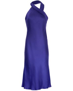 MIONÈ Twist Halterneck Dress - Purple