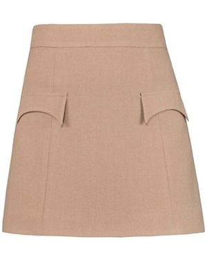 Vestiaire d'un Oiseau Libre Neutrals Camelhair Skirt - Natural