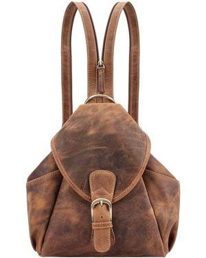 Lloyd Baker Satna Leather Backpack - Brown