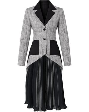 Metamorph High-Low Blazer With Pleated Back - Black
