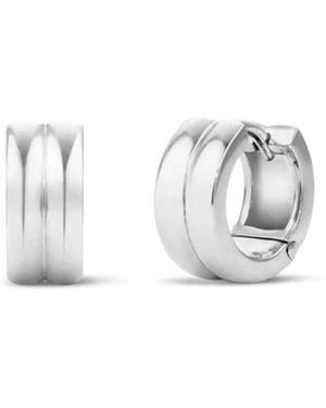 Dinny Hall Iceni Warrior Huggie Hoops - White