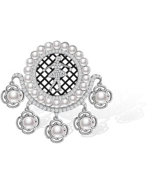 Retro Chic Nutcracker Brooch - White