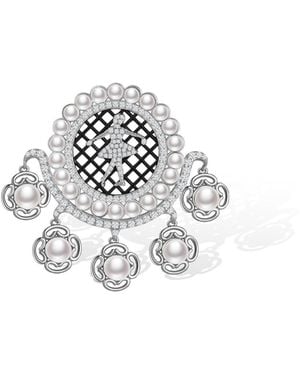 Retro Chic Nutcracker Brooch - White