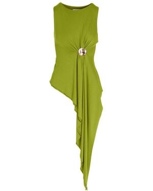 Concepto Elio Fitted Asymmetric Sleeveless Top - Green