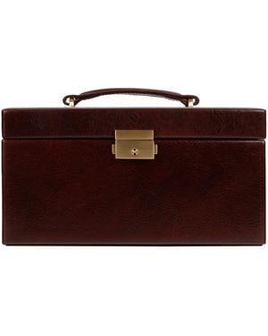 Time Resistance Leather Jewellery Box For - Red