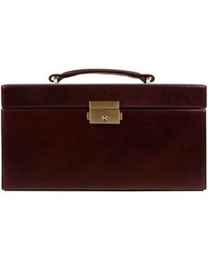 Time Resistance Leather Jewellery Box For - Red