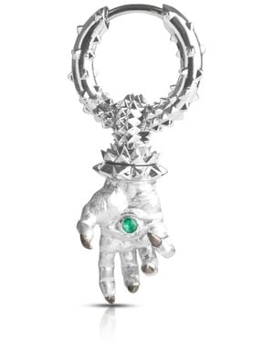 Kasun Hand Of The Protector Earrings - Metallic